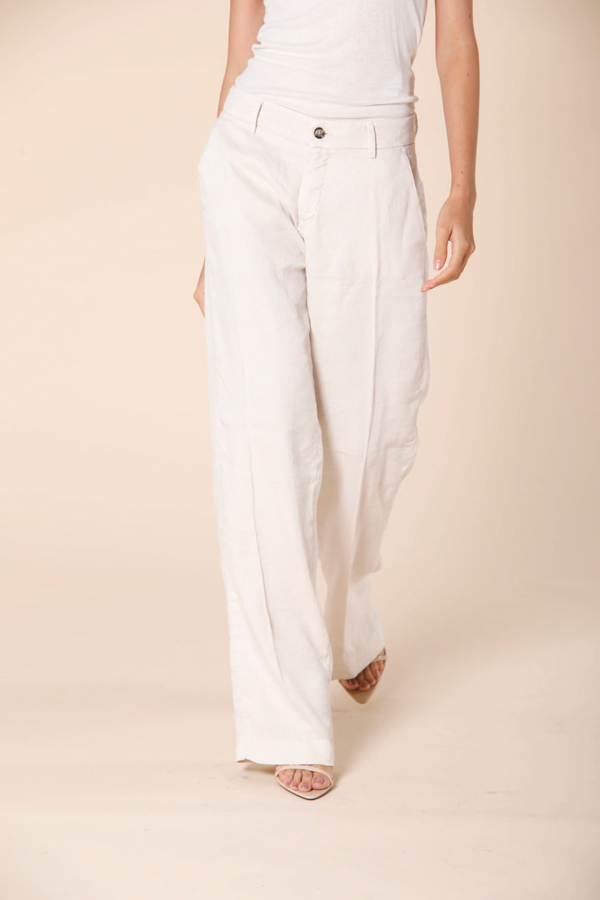 New York Straight women's chino pants in linen blend straight – Gisele Tune  Clothing